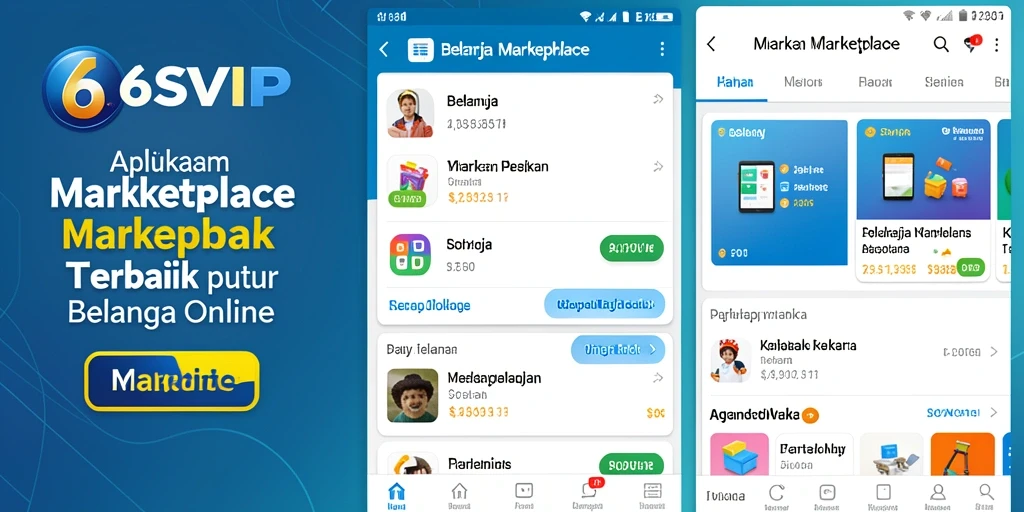 Tampilan antarmuka aplikasi 6SVIP yang menarik dan mudah diakses.