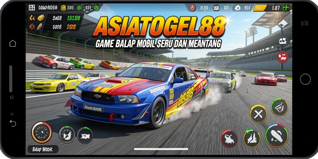 Tampilan antarmuka ASIATOGEL88 yang menampilkan balapan penuh aksi.