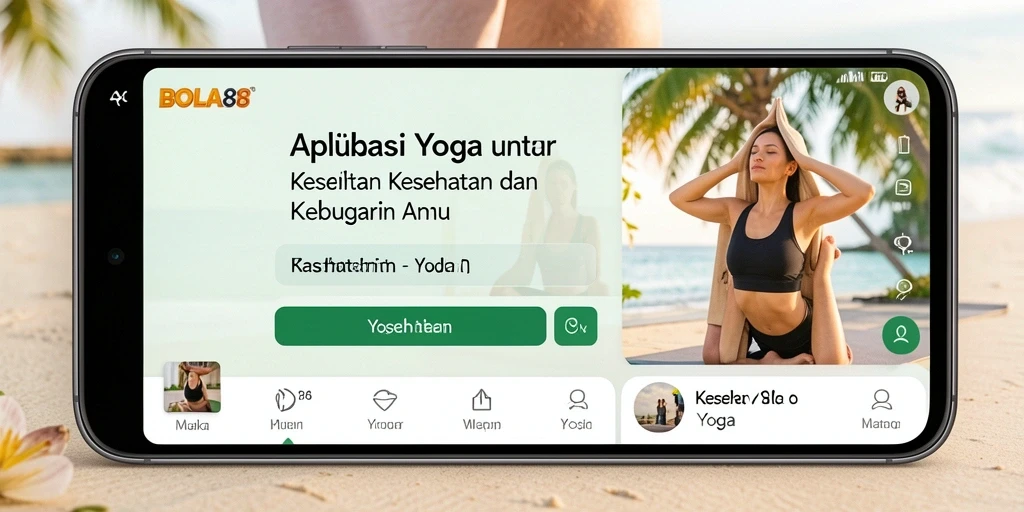 Tampilan antarmuka BOLA88 yang menarik dan fungsional saat latihan yoga.