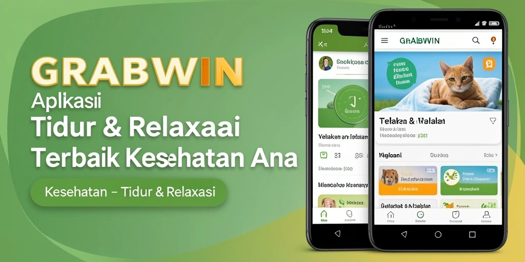 Tampilan antarmuka GRABWIN yang menenangkan untuk Tidur & Relaksasi.
