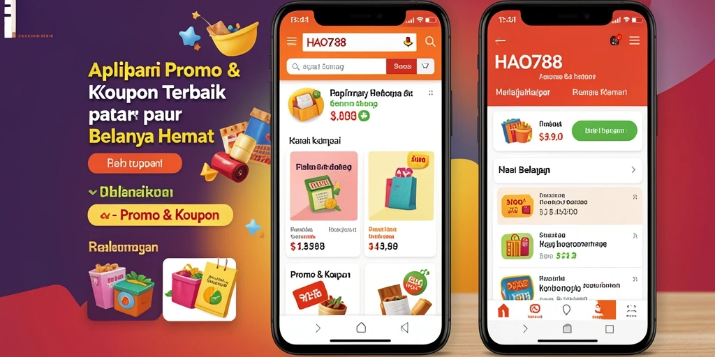 Screenshot antarmuka aplikasi HAO788 dengan promo menarik.
