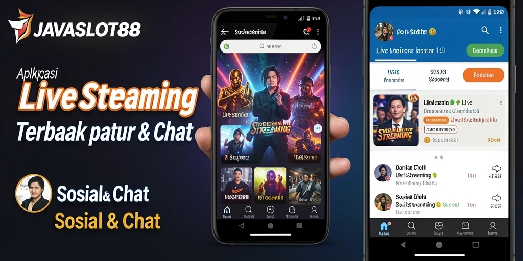 Tampilan elegan antarmuka JAVASLOT88 dalam Live Streaming.