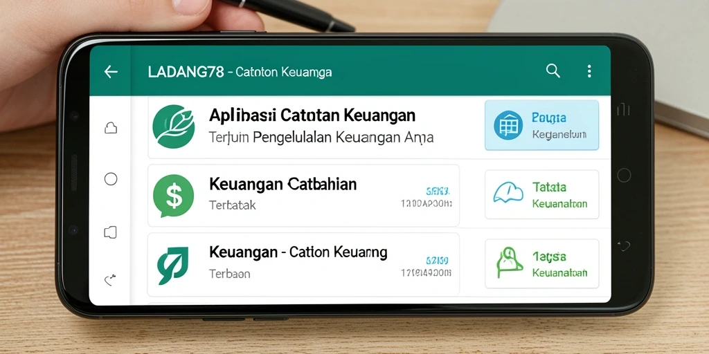 Tampilan antarmuka aplikasi Catatan Keuangan LADANG78 yang intuitif.