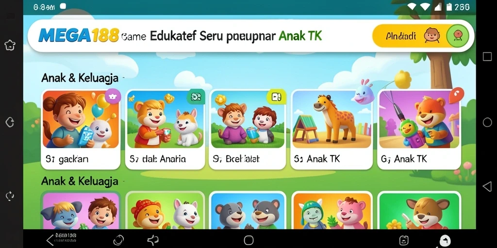 Antarmuka ceria dan interaktif dari MEGA188 untuk anak-anak.