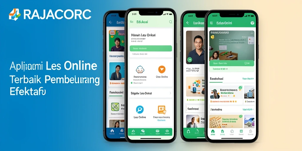 Antarmuka RAJACORC yang intuitif untuk Les Online.