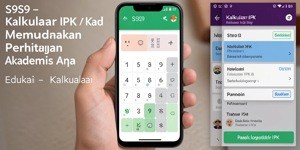 Tampilan antarmuka S9S9 yang sederhana dan efektif untuk Kalkulator IPK.